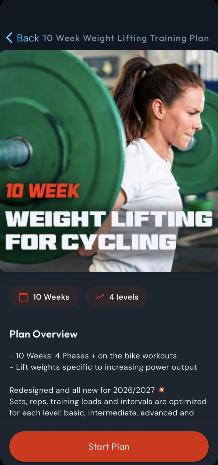 CoachCat strength training plan, included with every membership